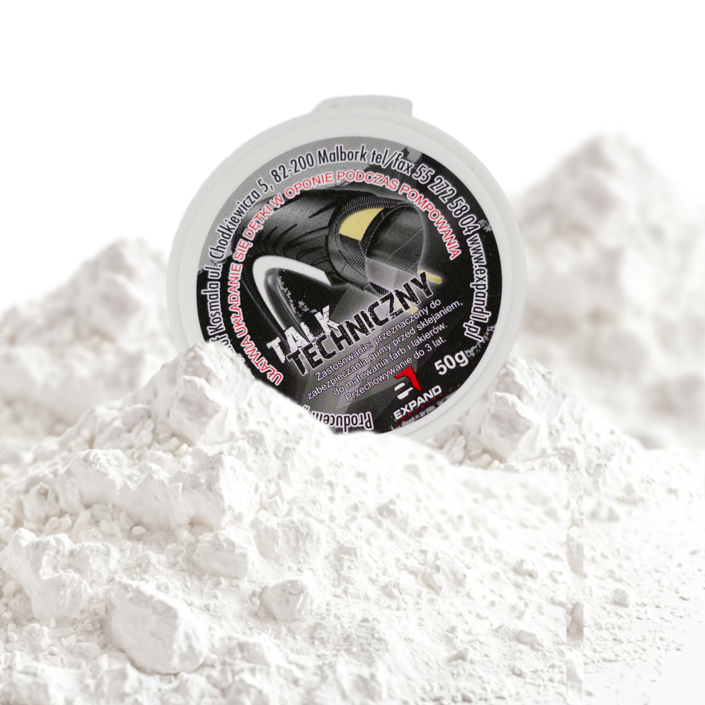 Talk techniczny Expand do dętek, opon wygodne pudełko 50g produkt Polski