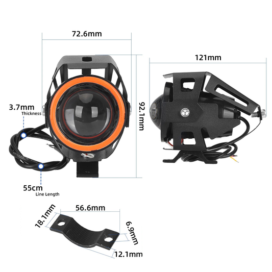 Światło przednie LED, lampa do Ruptor R3 / R6 | Lampka do Ruptora na przód