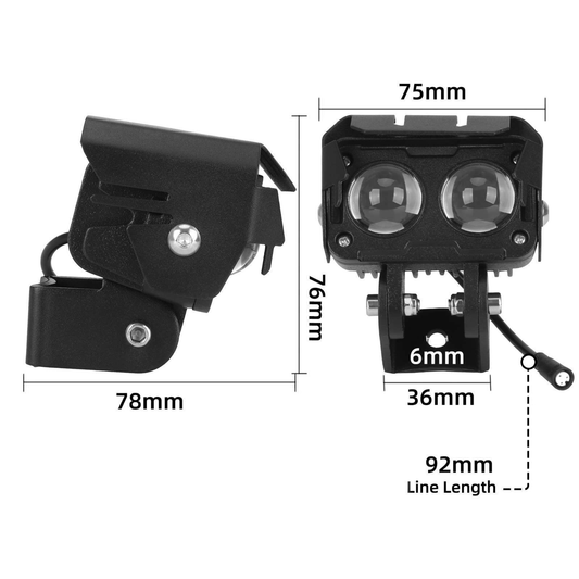 Lampa przednia, światło LED do Kukirin G3 Pro | Lampka do G3 Pro na przód