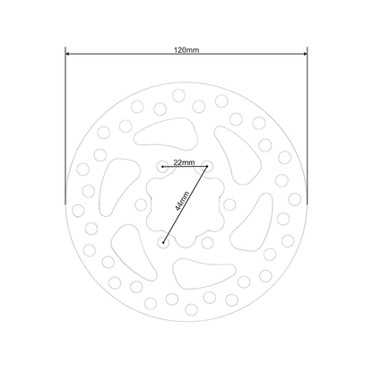 Tarcza hamulcowa 120mm do hulajnogi Vsett 8 i 9 / Techlife X6 / Joyor / 8"