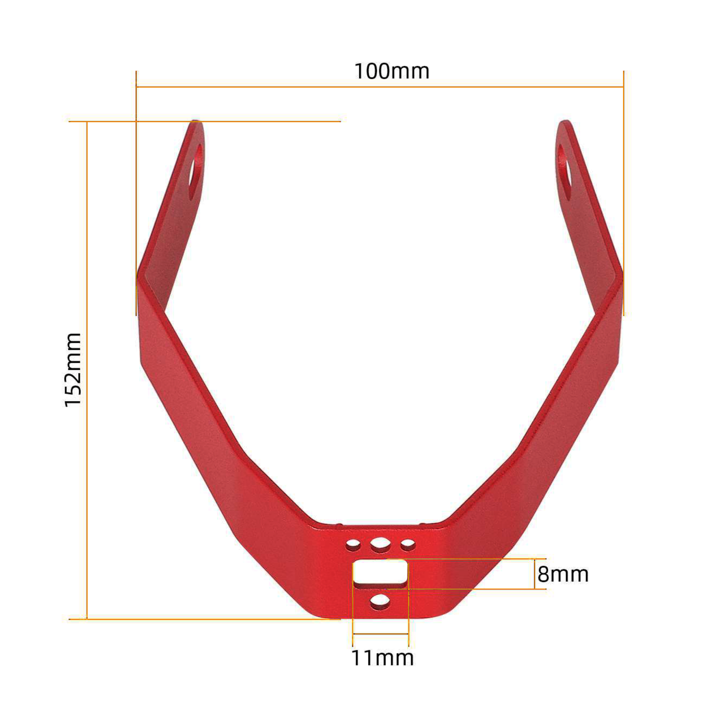 Stalowy, Czerwony wspornik błotnika do Xiaomi M365 / Pro, Motus Scooty 8.5