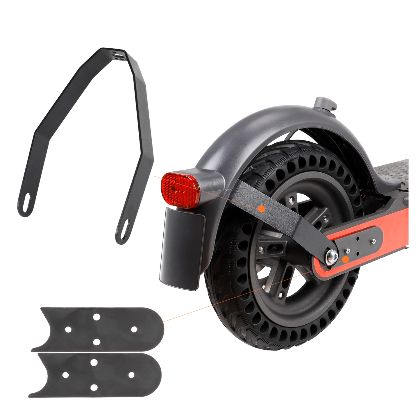 Stalowy wspornik błotnika do hulajnogi Xiaomi M365 / Pro, Motus Scooty 8.5