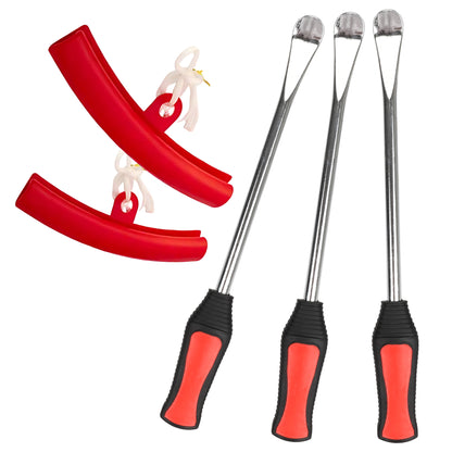 Zestaw do wymiany opon w hulajnodze 3x Łyżka do opon długa metal, podkładki
